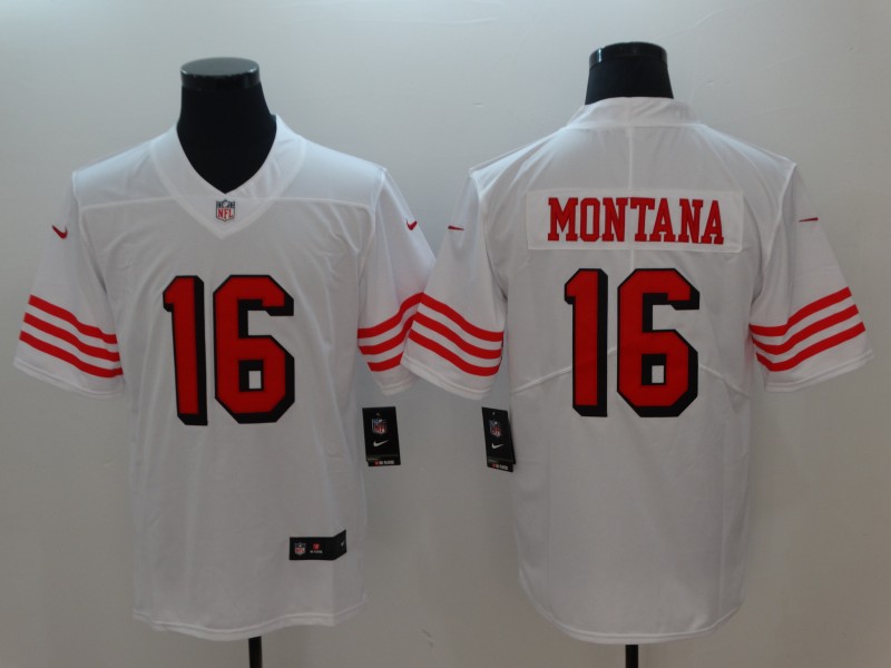 Men San Francisco 49ers #16 Montana White Nike Vapor Untouchable Limited Playe NFL Jerseys->san francisco 49ers->NFL Jersey